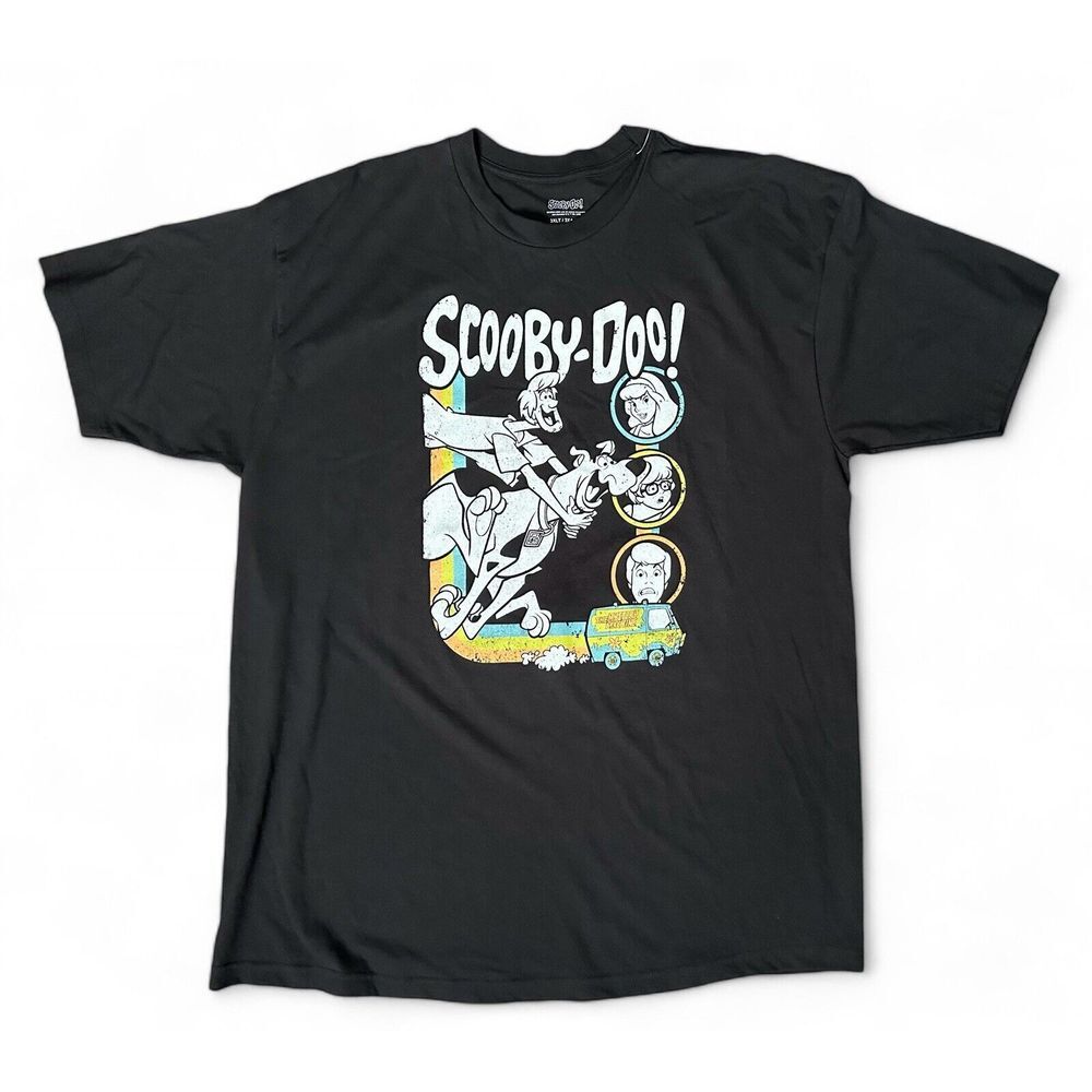 NWT Scooby-Doo Men's Distressed Print Characters‎ And Mystery Machine Shirt 3XLT